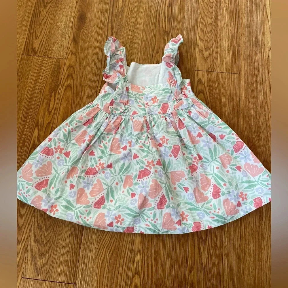 floral print ruffle babygirl dress - Picture 5 of 8